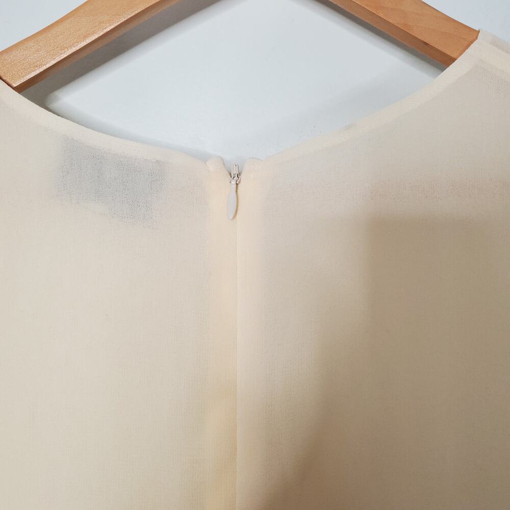 Tuckernuck Chiffon Pleated Lorraine Shift Maxi Dress Ivory Cream Size XXL New - Picture 7 of 13
